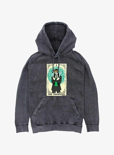 Marvel Loki Trickster Tarot Mineral Wash Hoodie