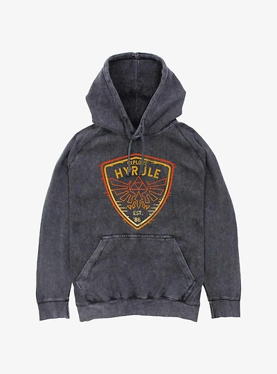 The Legend Of Zelda Explore Hyrule Mineral Wash Hoodie