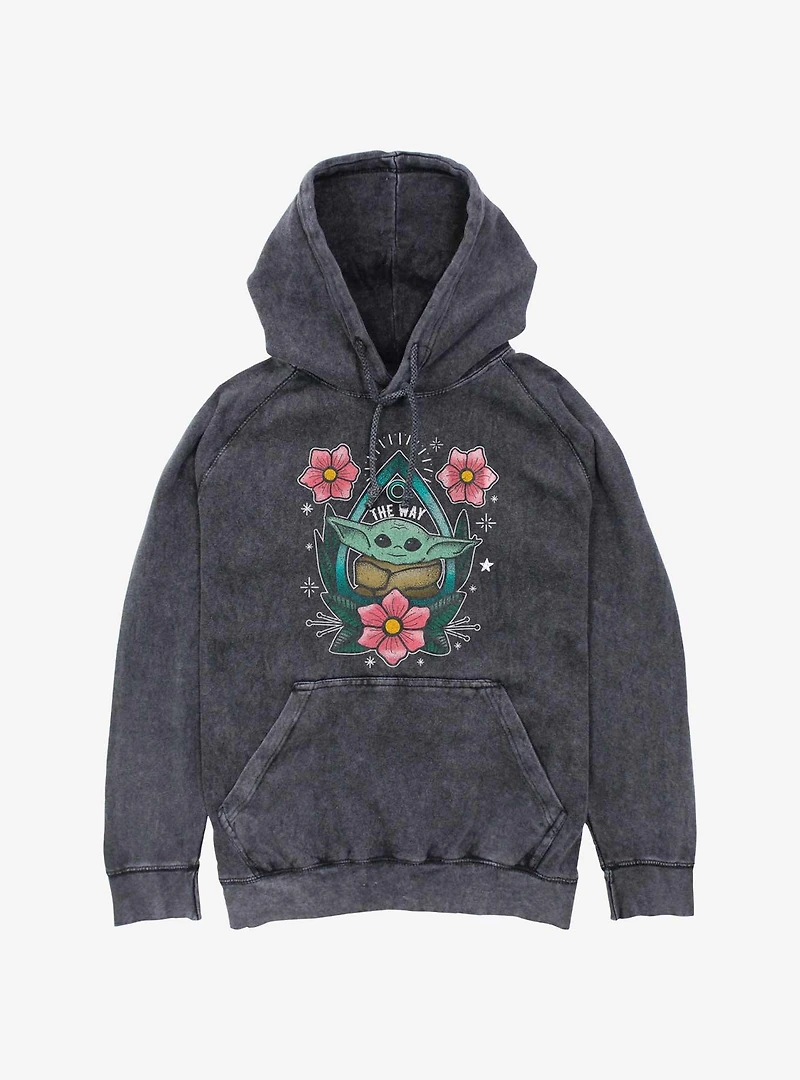 Star Wars The Mandalorian Way Grogu Mineral Wash Hoodie