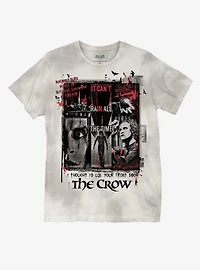 The Crow Collage Acid Wash Boyfriend Fit Girls T-Shirt