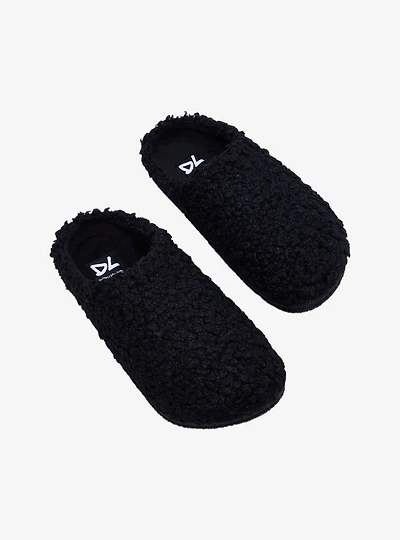 Dirty Laundry Black Sherpa Slippers