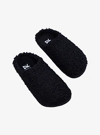 Dirty Laundry Black Sherpa Slippers