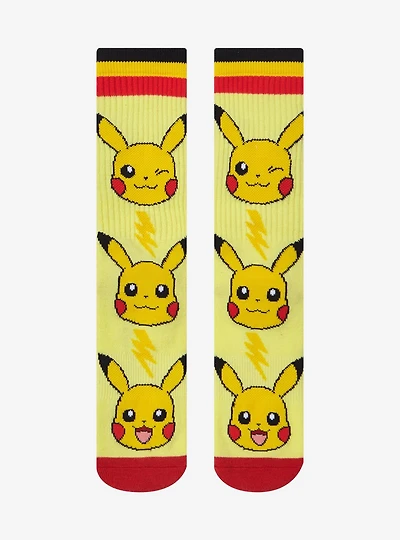Pokémon Pikachu Faces Crew Socks - BoxLunch Exclusive
