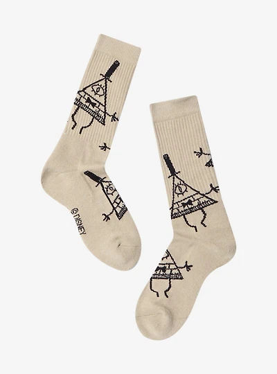 Disney Gravity Falls Bill Cipher Allover Print Crew Socks - BoxLunch Exclusive