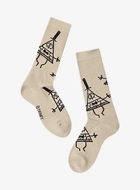 Disney Gravity Falls Bill Cipher Allover Print Crew Socks - BoxLunch Exclusive