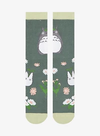 Studio Ghibli My Neighbor Totoro Floral Totoro Allover Print Crew Socks - BoxLunch Exclusive