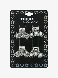 Thorn & Fable® Heart & Star Mini Claw Hair Clip Set