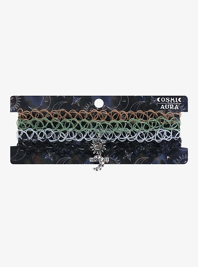 Cosmic Aura Earthy Celestial Tattoo Choker Set