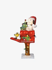 Peanuts Snoopy Tree on Mailbox Yard Decor