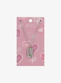 Sweet Society Cat Flip Phone Pendant Necklace