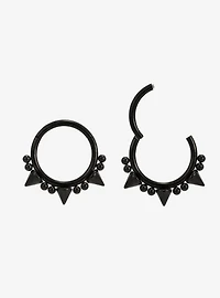 16G Steel Black Stud Ball Hinged Clicker