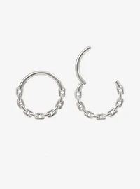 16G Steel Silver Chain Hinged Clicker