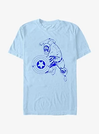 Marvel Captain America Captain In Blue T-Shirt