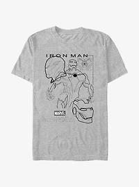 Marvel Iron Man Linear Iron Man T-Shirt