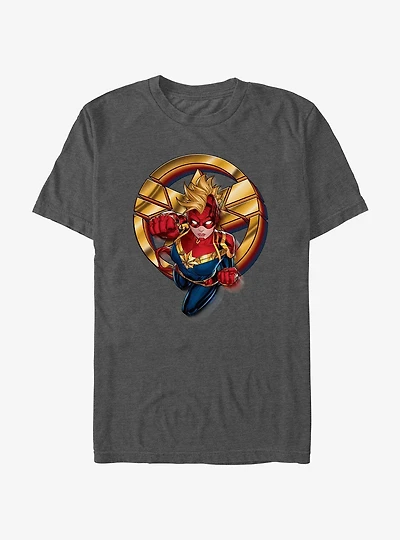 Marvel Captain Marvel Golden Logo T-Shirt