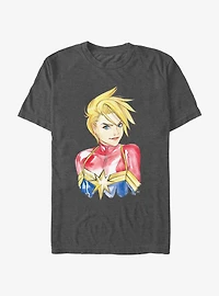 Marvel Captain Marvel Watercolor Sketch T-Shirt