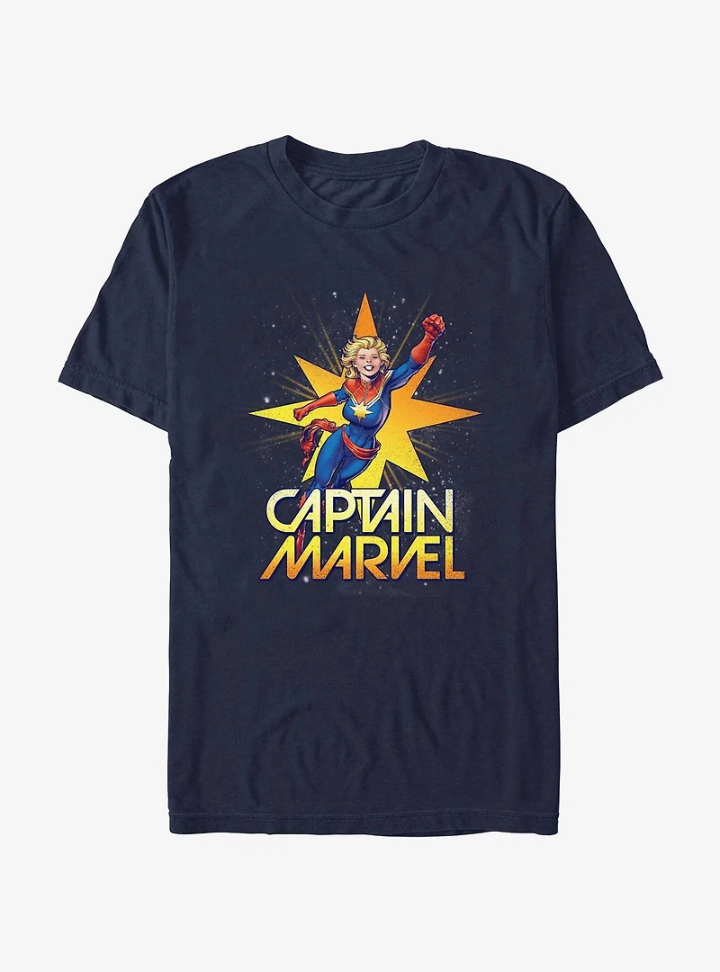 Marvel Captain Marvel Star Burst T-Shirt