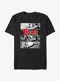 Marvel Thor Noir Panels T-Shirt