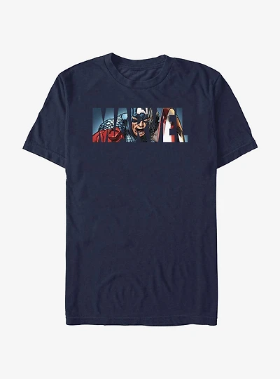 Marvel Captain America Logo Fill T-Shirt