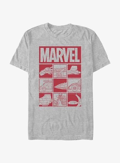 Marvel Vehicle Boxes T-Shirt