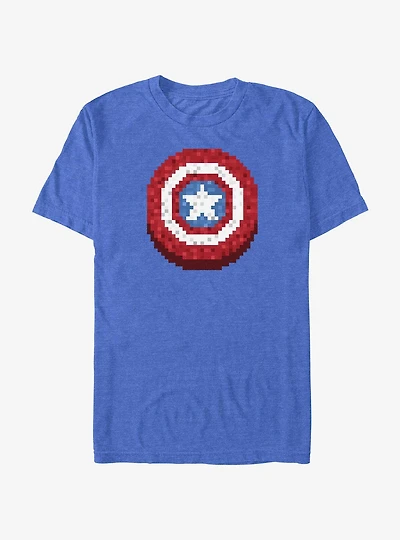 Marvel Captain America Pixelated Shield T-Shirt