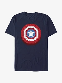 Marvel Captain America Pixelated Shield T-Shirt