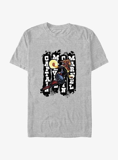 Marvel Captain Marvel Fly Grunge T-Shirt