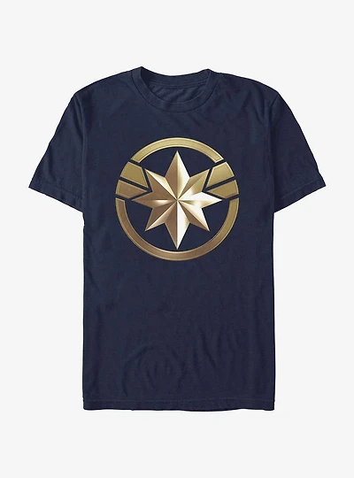 Marvel Captain Marvel Gold Logo T-Shirt