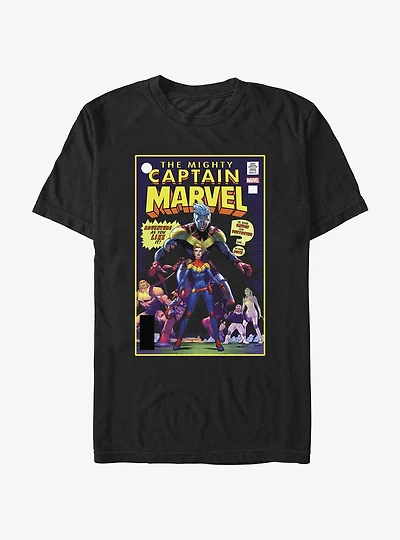 Marvel Captain Marvel Mighty Comic Cover T-Shirt