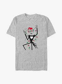 The Nightmare Before Christmas Santa Jack Christmas Lights Big & Tall T-Shirt