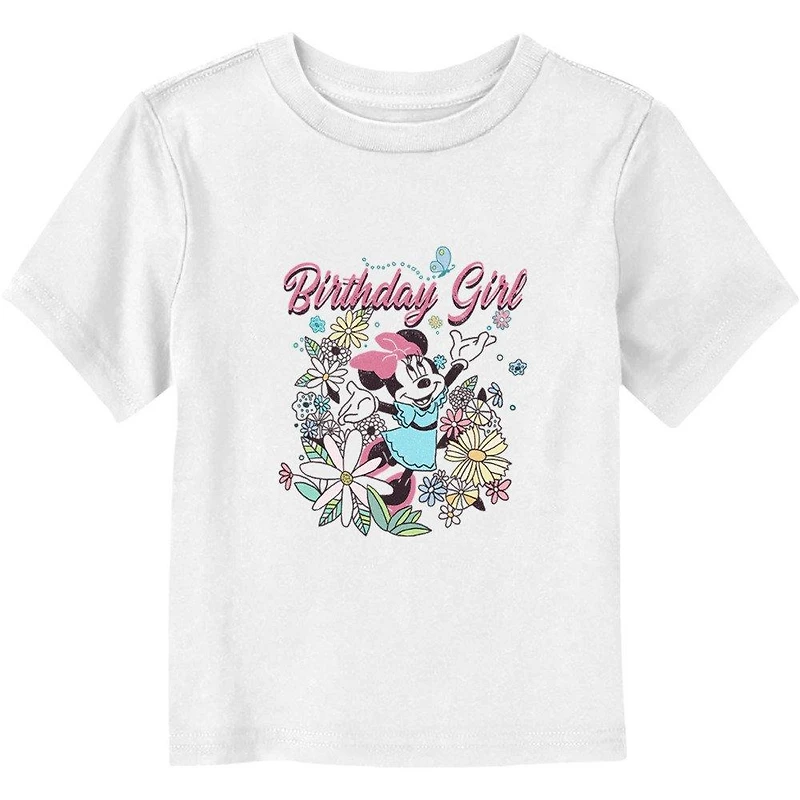 Disney Minnie Mouse Birthday Girl Doodle Toddler T-Shirt