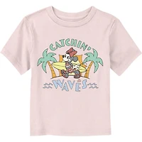 Disney Minnie Mouse Surf Catchin' Waves Toddler T-Shirt