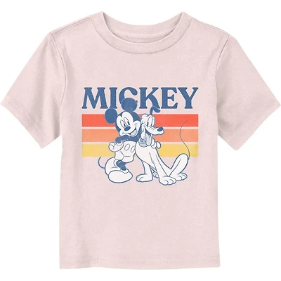 Disney Mickey Mouse Retro With Pluto Toddler T-Shirt