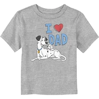 Disney 101 Dalmatians Dalmatian I Heart Dad Toddler T-Shirt