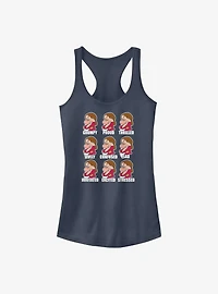 Disney Snow White and the Seven Dwarfs Grumpy Expressions Girls Tank