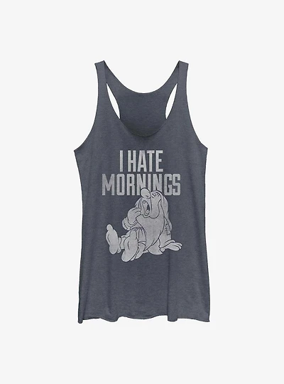 Disney Snow White and the Seven Dwarfs Sleepy I Hate Mornings Girls Tank