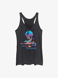 Disney Aladdin New World With Aladdin and Jasmine Girls Tank