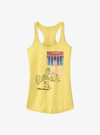 Disney Beauty and the Beast Ballroom Dance Sketch Girls Tank