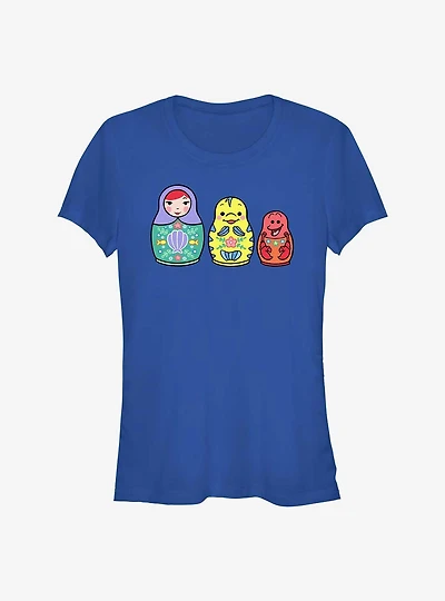 Disney The Little Mermaid Matryoshka Mermaid Girls T-Shirt