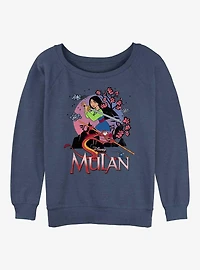 Disney Mulan Warrior Mulan Girls Slouchy Sweatshirt