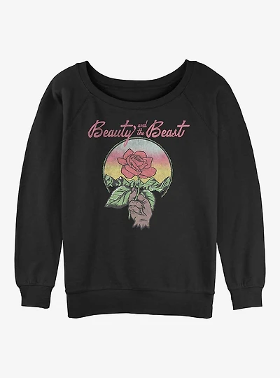 Disney Beauty and the Beast Beauty Rose Girls Slouchy Sweatshirt