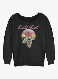 Disney Beauty and the Beast Beauty Rose Girls Slouchy Sweatshirt