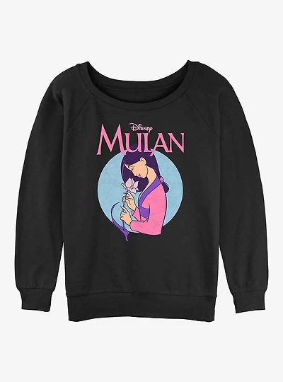 Disney Mulan Vintage Mulan Girls Slouchy Sweatshirt