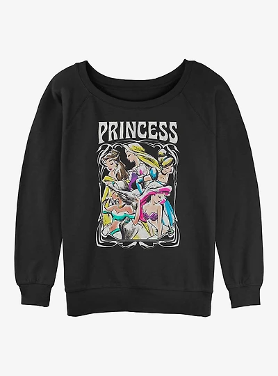 Disney Princess Retro Princess Girls Slouchy Sweatshirt