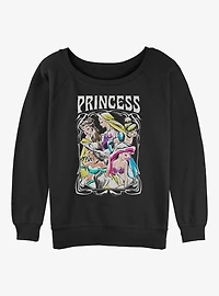 Disney Princess Retro Princess Girls Slouchy Sweatshirt