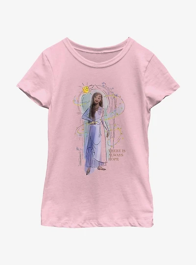 Disney Wish Asha There Is Always Hope Youth Girls T-Shirt