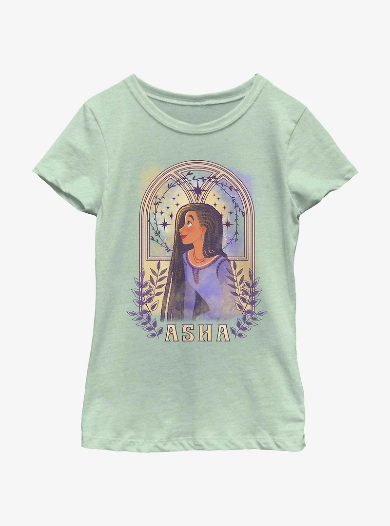 Disney Wish Asha Watercolor Nouveau Youth Girls T-Shirt BoxLunch Web Exclusive