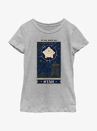 Disney Wish Just Look Up Star Card Youth Girls T-Shirt