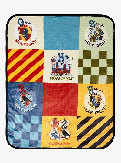 Harry Potter Hogwarts House Crest Baby Blanket — BoxLunch Exclusive