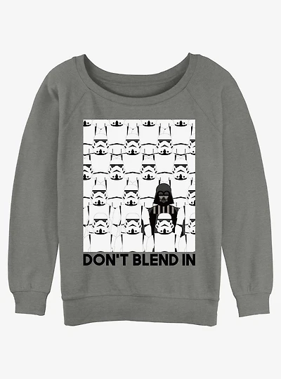 Starwars - Slchy - Darth Vader Don't Blend In Girls Slouchy Sweatshirt